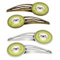 Carolines Treasures Checkerboard Lime Green Pekingese Barrettes Hair Clips, Set of 4, 4PK BB1283HCS4